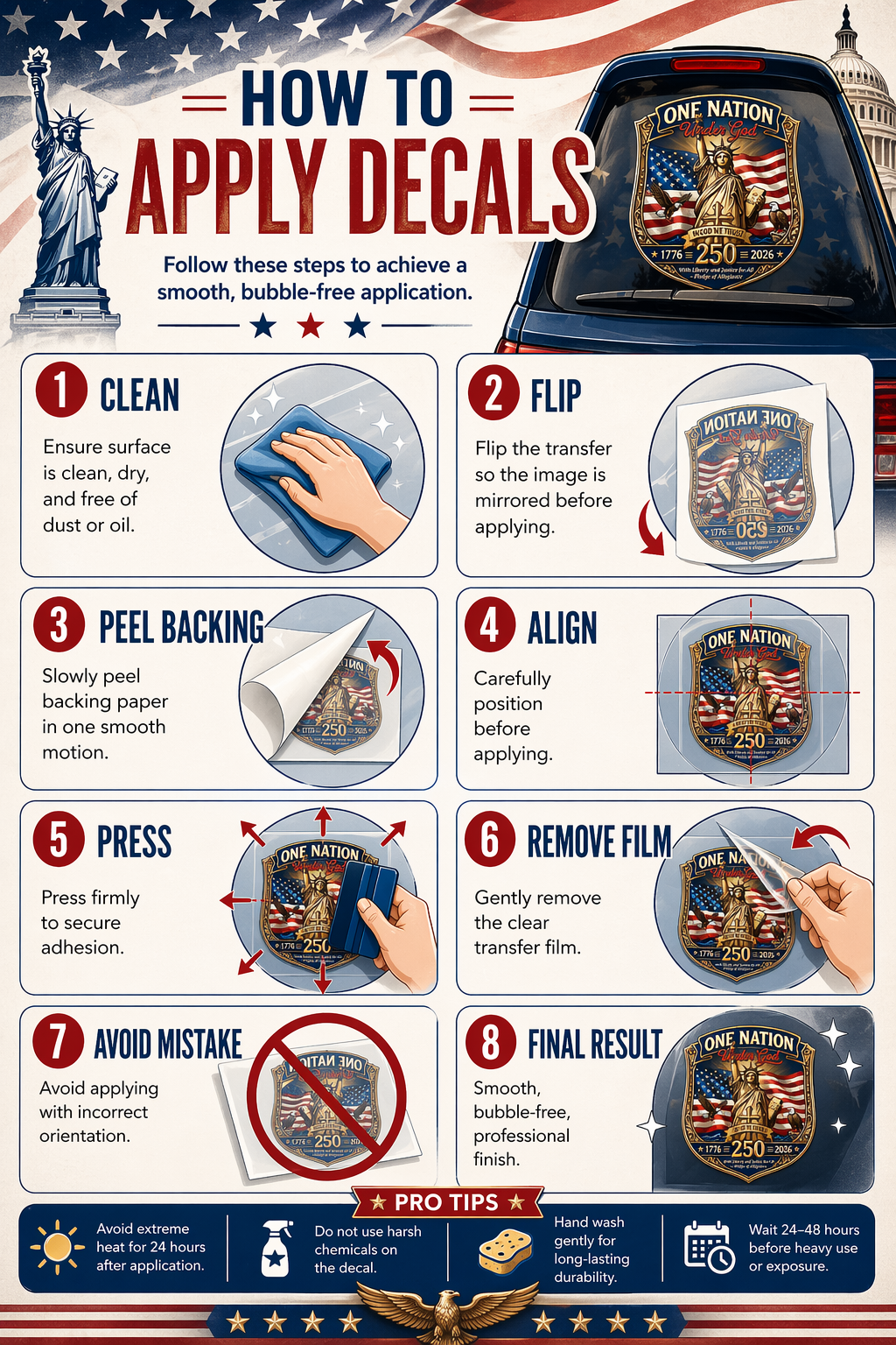 USA 250 Eagle Sticker