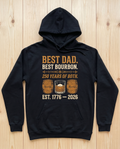 Best Dad Best Bourbon Hoodie - flat lay mockup